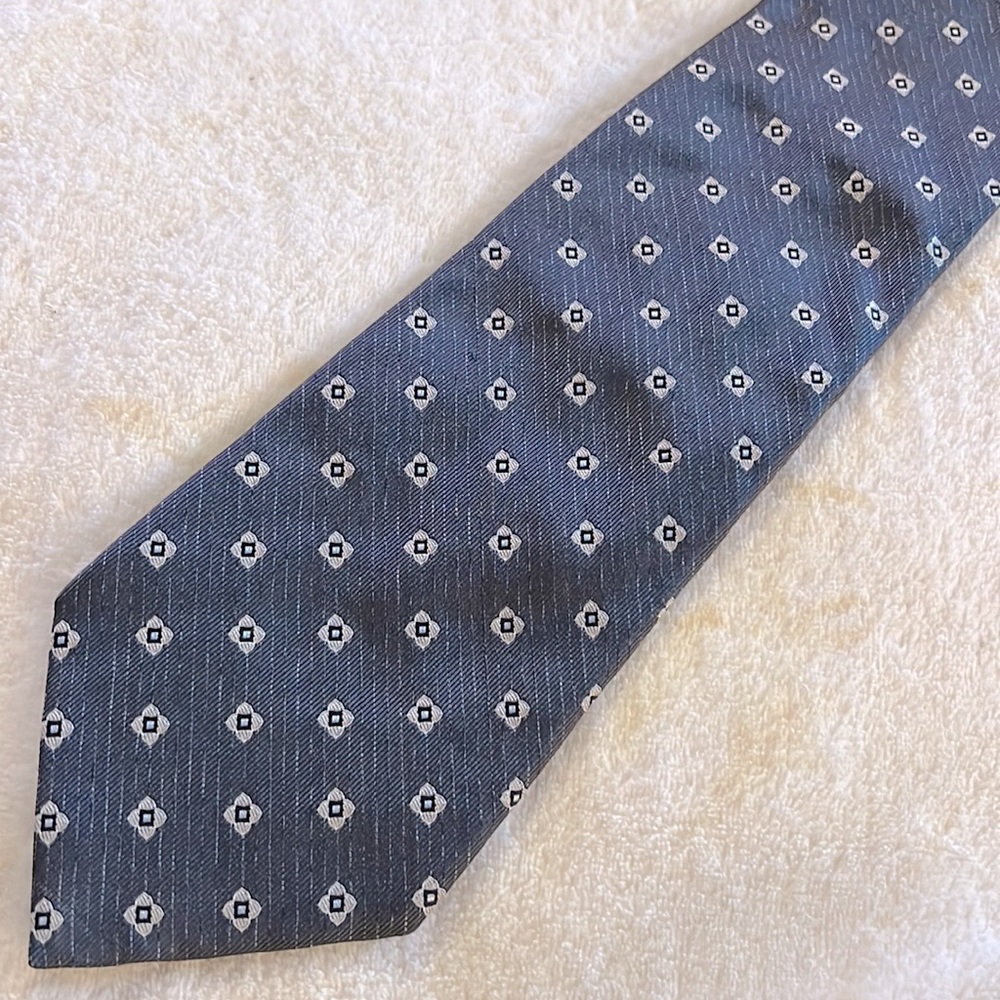 Valentino Polka Dot Blue White Men’s Tie Office Formal Business Career NWT Silk